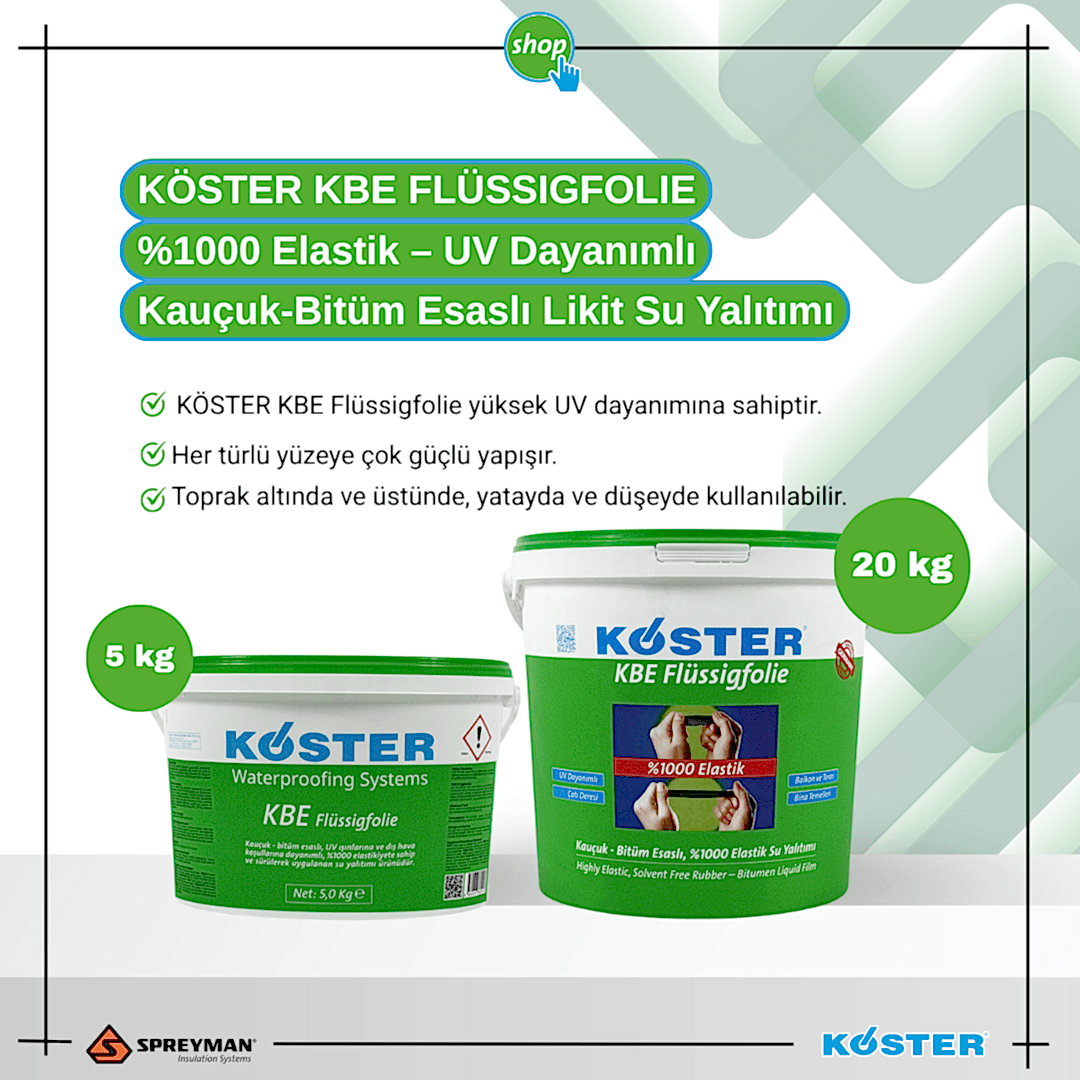 KÖSTER KBE Flüssigfolie 20 KG / Likit Su Yalıtım Ürünü