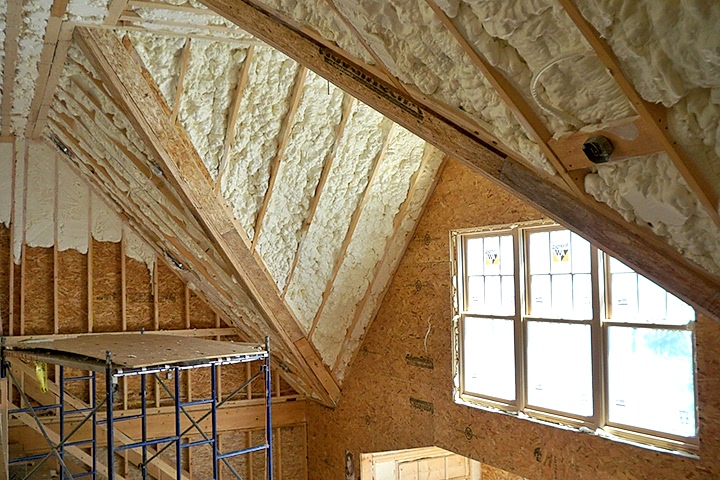 OSB Çatı Ters Tavan Poliüretan Köpük Isı Yalıtım (Ahşap Mertek)