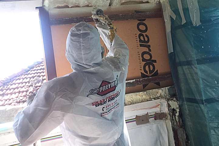 OSB Çatı Ters Tavan Poliüretan Köpük Isı Yalıtım (Metal Mertek)