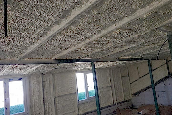 Ters Tavan Ahşap - Metal Mertek + Duvar Poliüretan Köpük Isı Yalıtım Uygulamamız..!